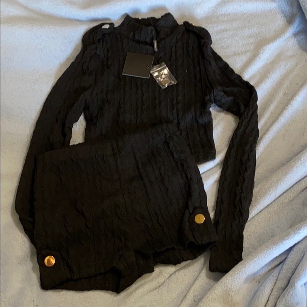 Black Haven Sweater Set